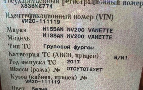Nissan NV200, 2017 год, 1 635 000 рублей, 30 фотография