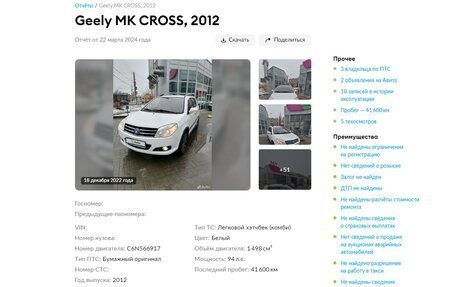 Geely MK Cross I, 2012 год, 445 000 рублей, 4 фотография