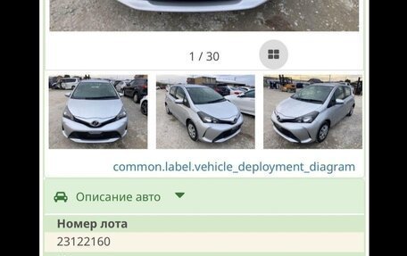 Toyota Vitz, 2014 год, 1 050 000 рублей, 8 фотография