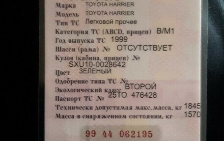 Toyota Harrier, 1999 год, 870 000 рублей, 2 фотография