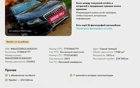 Audi A4, 2011 год, 1 210 000 рублей, 37 фотография