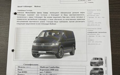 Volkswagen Multivan T6 рестайлинг, 2021 год, 9 700 000 рублей, 8 фотография