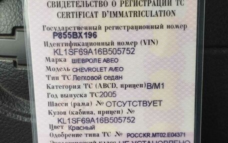 Chevrolet Aveo III, 2005 год, 300 000 рублей, 9 фотография