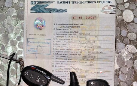 Hyundai Solaris II рестайлинг, 2014 год, 918 000 рублей, 12 фотография