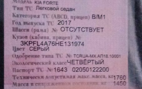 KIA Forte II, 2017 год, 1 625 000 рублей, 1 фотография