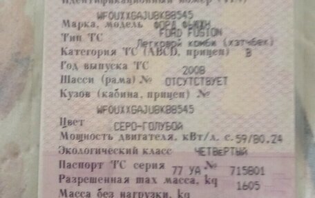 Ford Fusion I, 2008 год, 490 000 рублей, 14 фотография