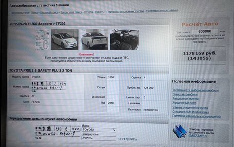 Toyota Prius IV XW50, 2018 год, 1 999 999 рублей, 24 фотография