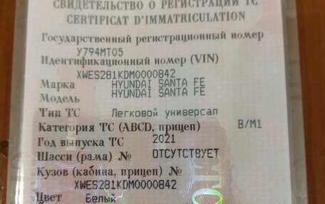 Hyundai Santa Fe IV, 2021 год, 3 050 000 рублей, 1 фотография