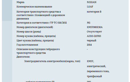 Nissan Leaf I, 2014 год, 750 000 рублей, 19 фотография