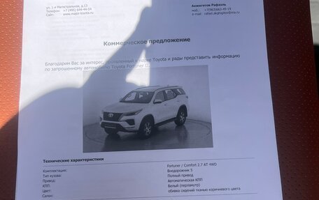 Toyota Fortuner II, 2022 год, 4 590 000 рублей, 12 фотография