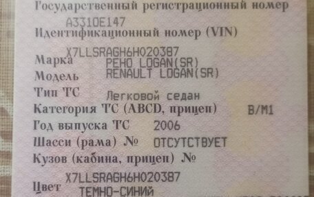 Renault Logan I, 2006 год, 130 000 рублей, 11 фотография