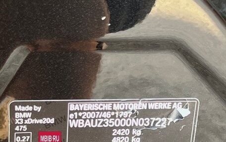 BMW X3, 2020 год, 3 700 000 рублей, 6 фотография