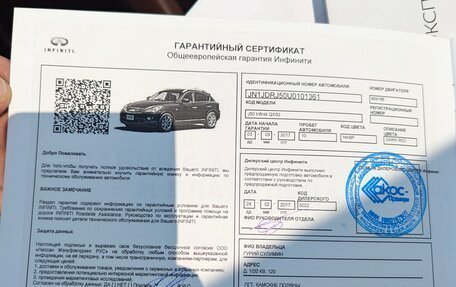 Infiniti QX50 I рестайлинг, 2016 год, 2 190 000 рублей, 31 фотография