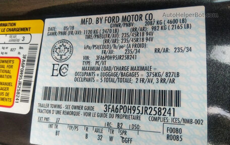 Ford Fusion (North America) II, 2018 год, 1 180 000 рублей, 21 фотография