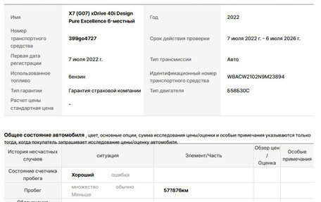 BMW X7, 2022 год, 6 200 000 рублей, 21 фотография