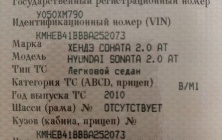 Hyundai Sonata VI, 2010 год, 1 245 000 рублей, 28 фотография