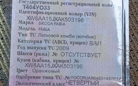Skoda Fabia II, 2009 год, 450 000 рублей, 11 фотография