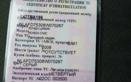 Honda Civic VIII, 2008 год, 670 000 рублей, 2 фотография