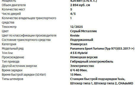 Porsche Panamera II рестайлинг, 2022 год, 13 200 000 рублей, 14 фотография