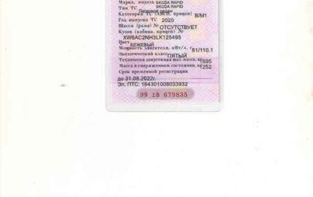 Skoda Rapid I, 2020 год, 600 000 рублей, 9 фотография