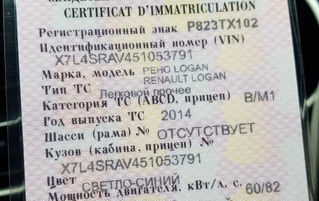 Renault Logan II, 2014 год, 550 000 рублей, 17 фотография