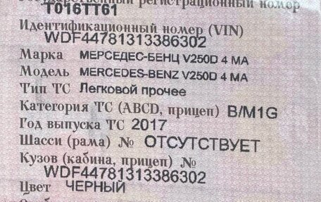Mercedes-Benz V-Класс, 2017 год, 5 300 000 рублей, 34 фотография