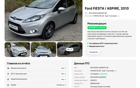 Ford Fiesta, 2010 год, 850 000 рублей, 1 фотография