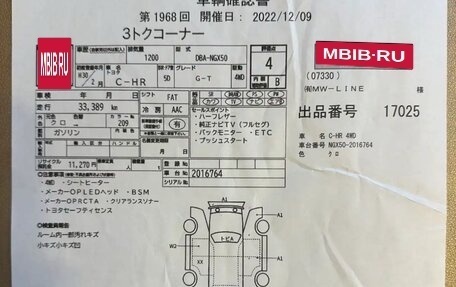 Toyota C-HR I рестайлинг, 2017 год, 1 750 000 рублей, 14 фотография