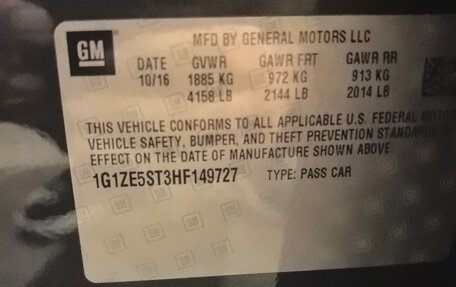 Chevrolet Malibu IX, 2016 год, 1 150 000 рублей, 14 фотография