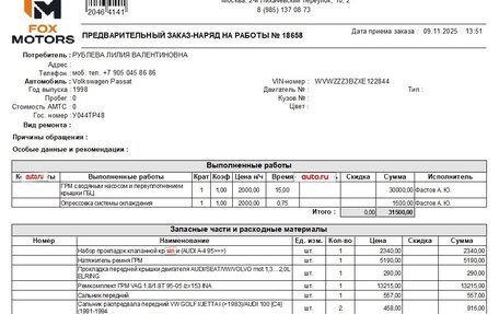 Volkswagen Passat B5+ рестайлинг, 1998 год, 350 000 рублей, 12 фотография