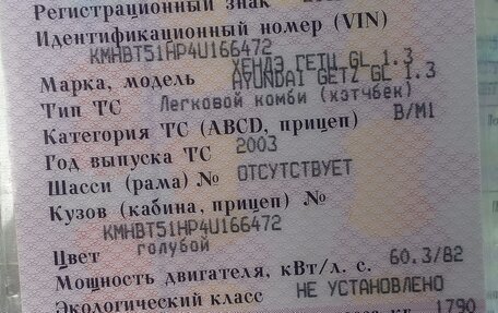 Hyundai Getz I рестайлинг, 2003 год, 15 фотография