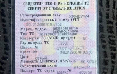 Chevrolet Niva I рестайлинг, 2007 год, 250 000 рублей, 1 фотография