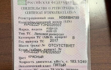 Audi Q5, 2017 год, 3 500 000 рублей, 23 фотография