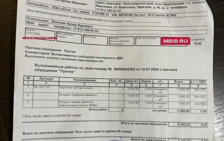 BMW 5 серия, 2018 год, 2 850 000 рублей, 19 фотография