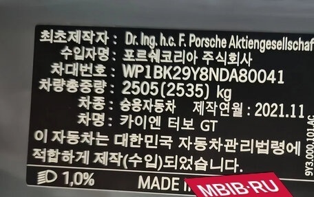 Porsche Cayenne III, 2022 год, 18 850 000 рублей, 16 фотография