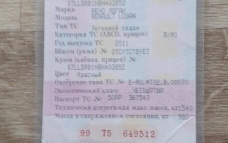 Renault Logan I, 2011 год, 265 000 рублей, 2 фотография
