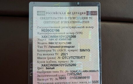 BMW X7, 2021 год, 8 450 000 рублей, 14 фотография