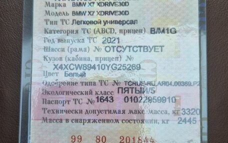 BMW X7, 2021 год, 8 450 000 рублей, 11 фотография