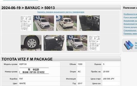 Toyota Vitz, 2017 год, 950 000 рублей, 8 фотография