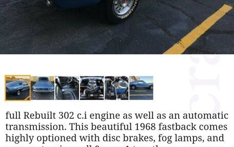 Ford Mustang VI рестайлинг, 1968 год, 6 500 000 рублей, 5 фотография