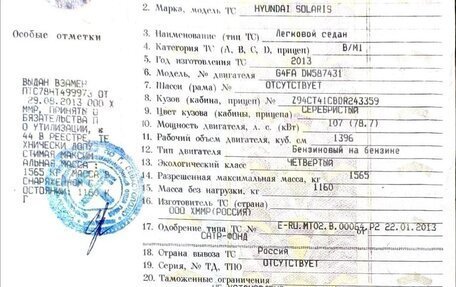 Hyundai Solaris II рестайлинг, 2013 год, 970 000 рублей, 1 фотография