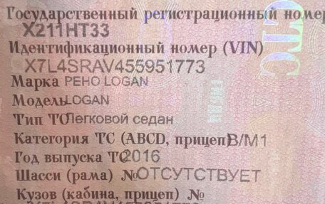 Renault Logan II, 2016 год, 350 000 рублей, 21 фотография