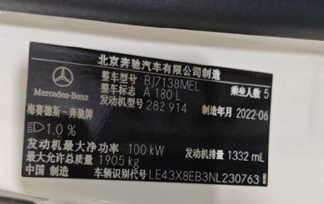 Mercedes-Benz A-Класс, 2022 год, 2 197 000 рублей, 19 фотография