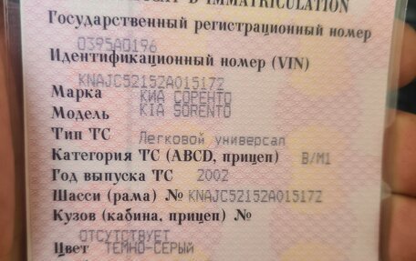 KIA Sorento IV, 2002 год, 575 000 рублей, 11 фотография