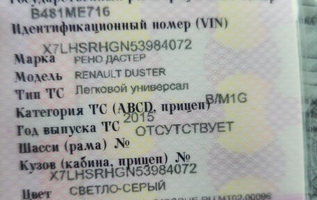 Renault Duster I рестайлинг, 2015 год, 1 005 000 рублей, 11 фотография