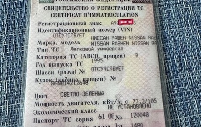 Nissan Rasheen, 1995 год, 30 050 рублей, 1 фотография