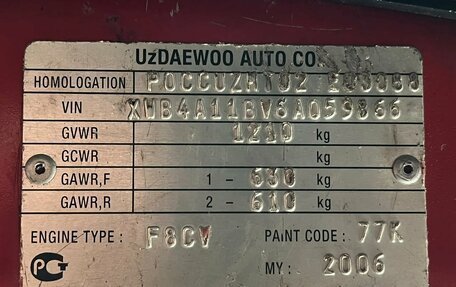 Daewoo Matiz I, 2006 год, 199 900 рублей, 18 фотография