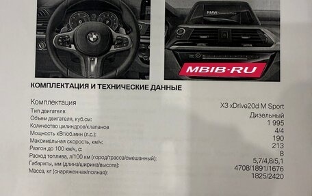 BMW X3, 2020 год, 5 250 000 рублей, 28 фотография