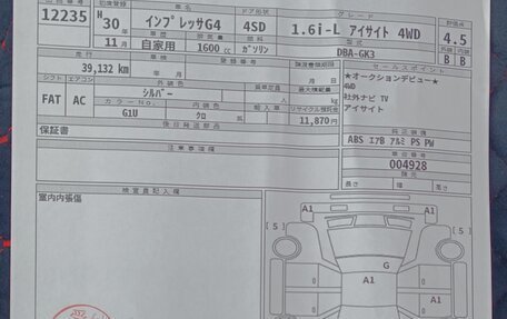 Subaru Impreza IV, 2018 год, 1 730 000 рублей, 8 фотография