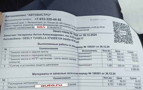 Geely Tugella FY11, 2020 год, 2 300 000 рублей, 15 фотография